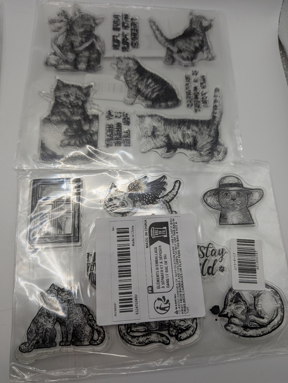 Lot of Clear silicon stamps Animal Crafts Cozy Journal Cards Cats Kittens - Picture 12 of 13